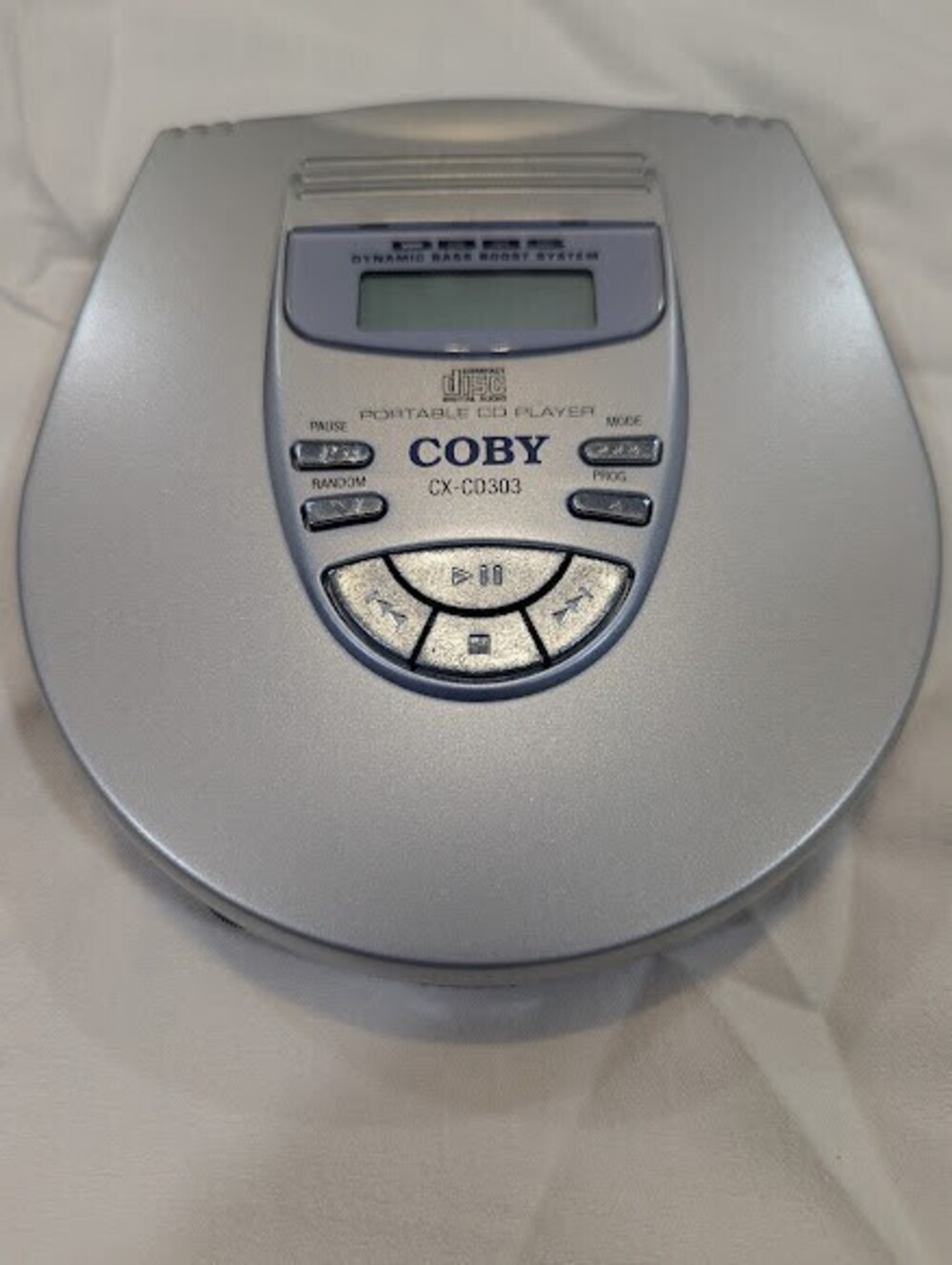 Vintage Coby CX-CD303 Portable CD DBBS Bass Boost Silver Player Tested Working